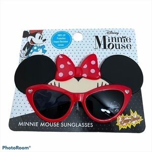 Minnie Mouse Sunglasses NWT Black Red Disney Kids Girls Red